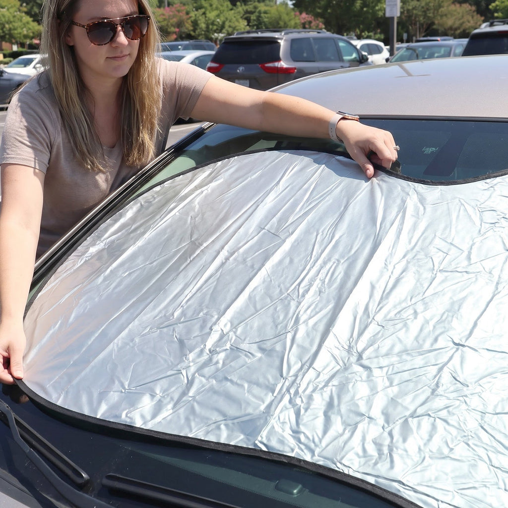 Foldable Car Windshield Sunshade For Heat Protection During Summer Travel (1 Pc)