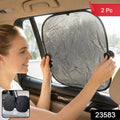 Foldable Car Side Window Sunshade With Suction Cups For Heat Protection (2 Pc)